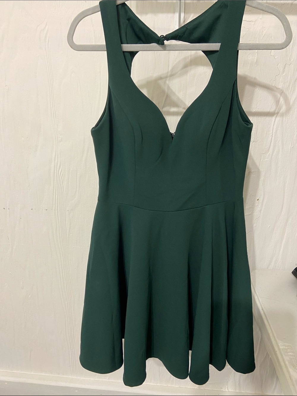 B Darlin Deep Green Fit-and-Flare Mini Dress